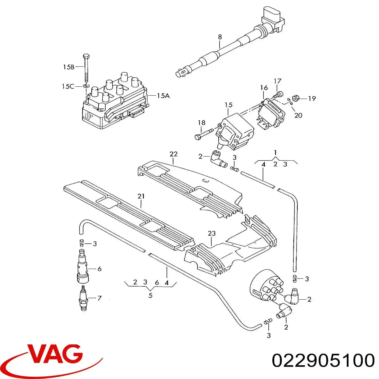 022905100F VAG bobina de encendido