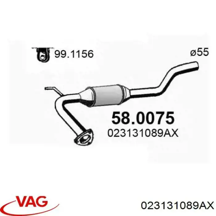  Catalizador para Volkswagen Transporter 70XB, 70XC, 7DB, 7DW