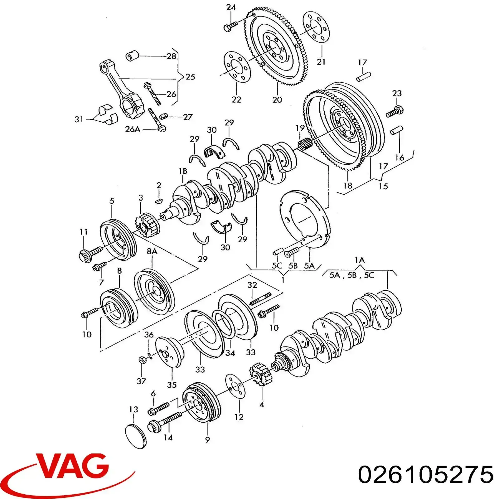  Corona dentada, Volante motor para Audi A6 4A, C4