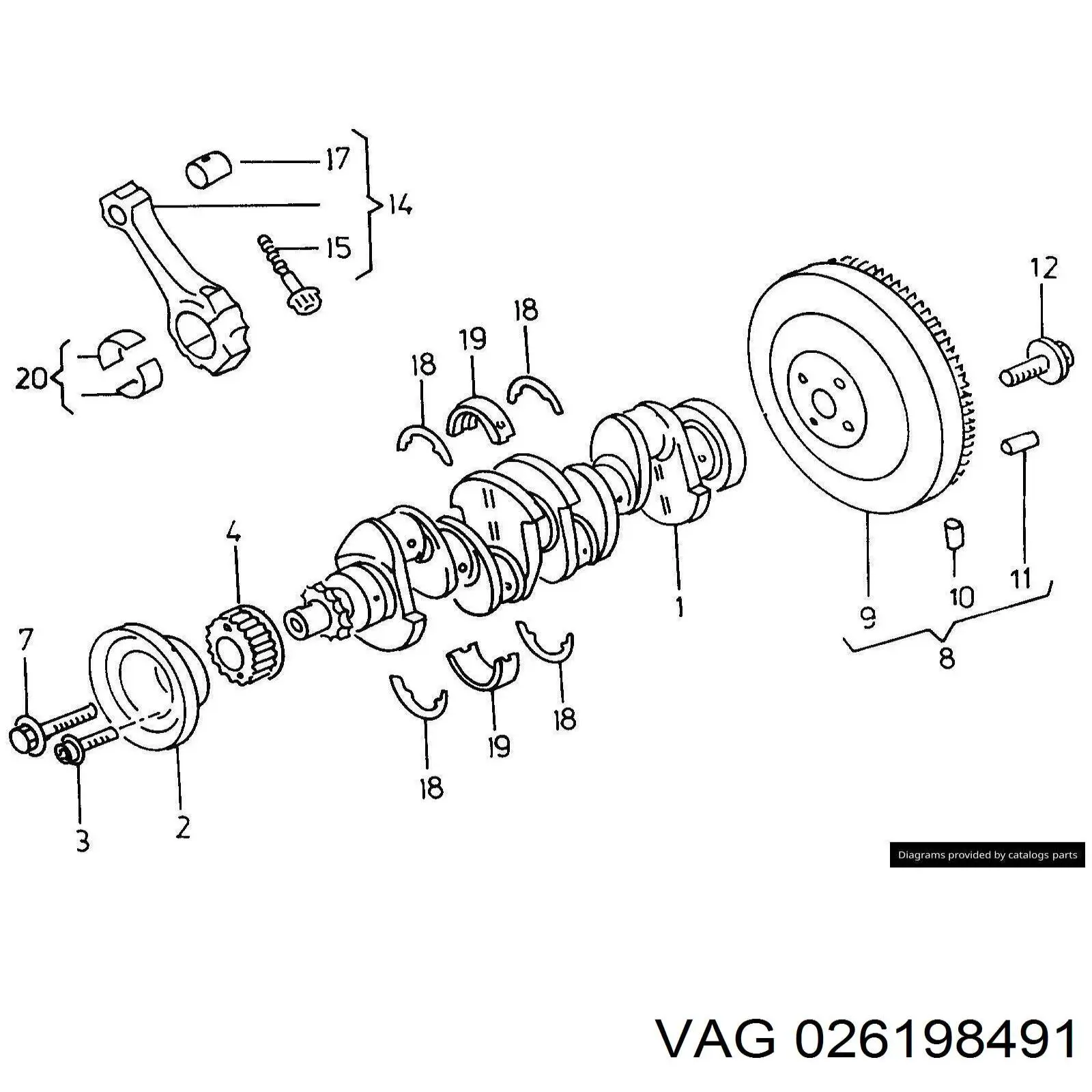  Juego de cojinetes de cigüeñal, estándar, (STD) para Audi A2 8Z0