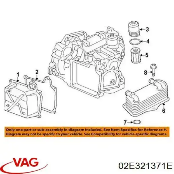 02E321371E VAG junta, cárter de aceite, caja de cambios