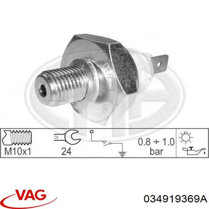 034919369A VAG sensor de temperatura del refrigerante