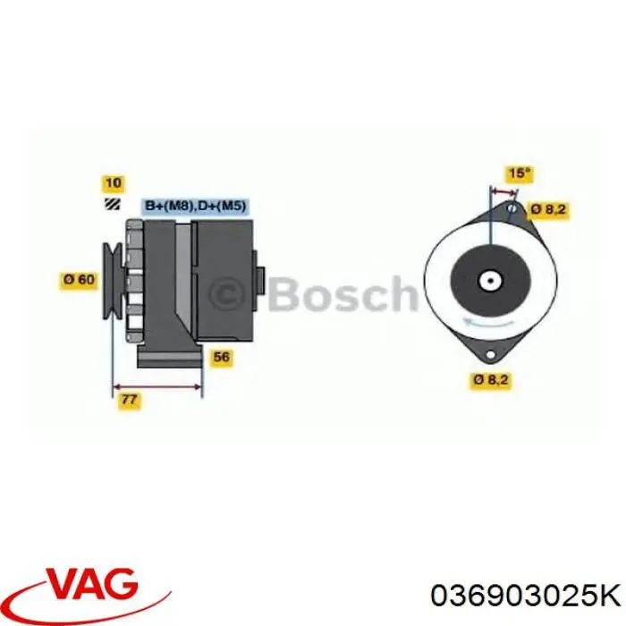 036903025K VAG alternador