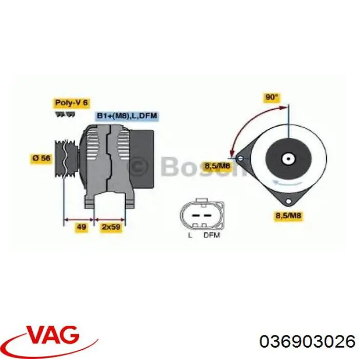 036903026 VAG alternador