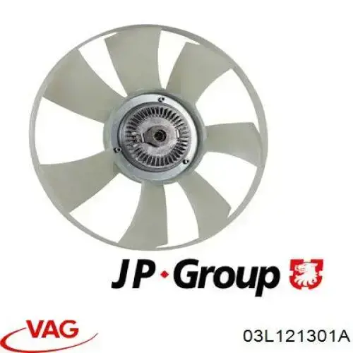 03L121301A VAG rodete ventilador, refrigeración de motor