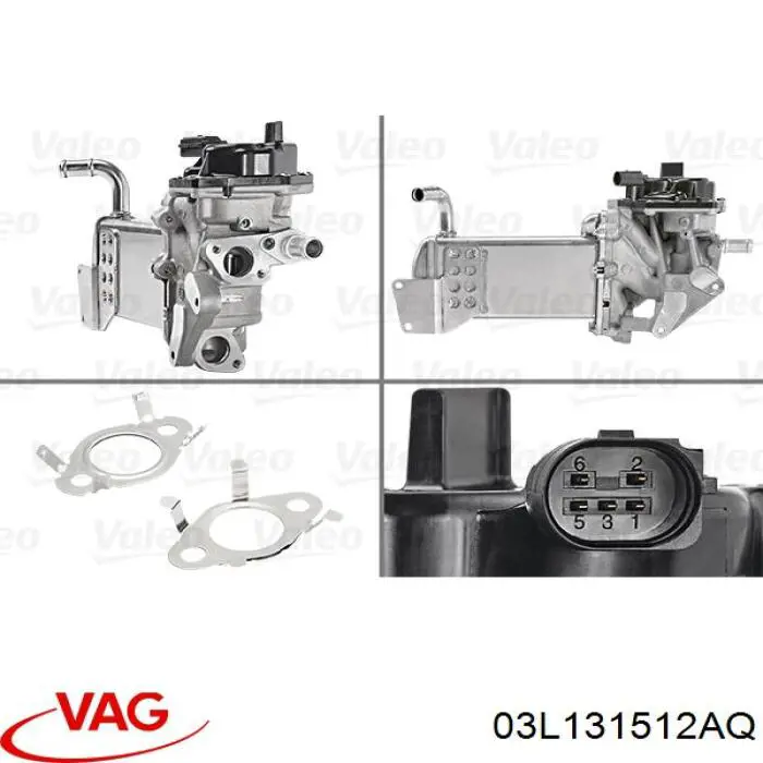 03L131512AQ VAG enfriador egr de recirculación de gases de escape