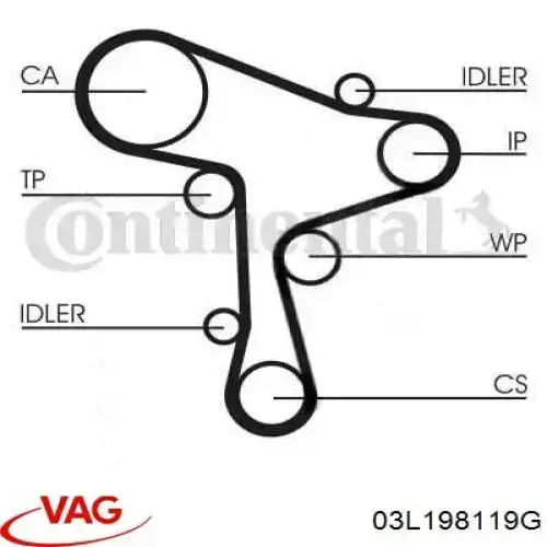 03L198119G VAG kit correa de distribución