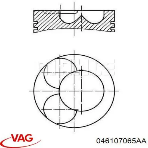  Pistón completo para 1 cilindro, STD para Volvo 850 LS