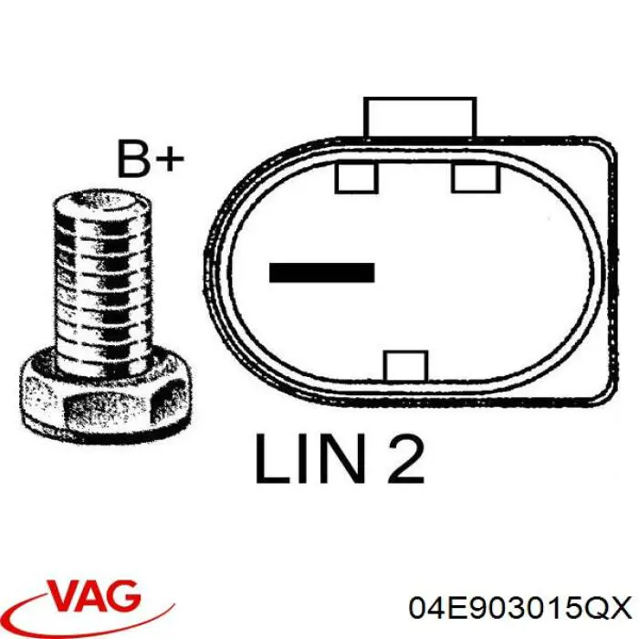 04E903015QX VAG alternador