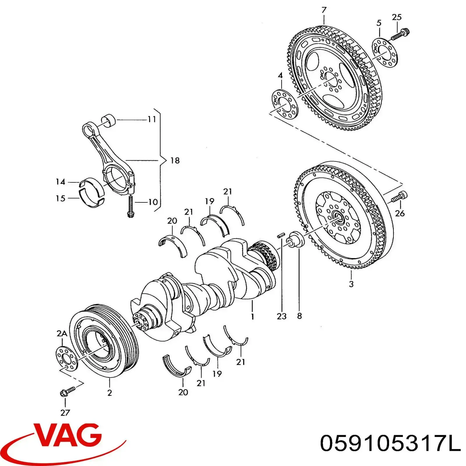 059105317L VAG volante motor