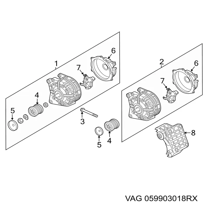 059903018RX VAG alternador