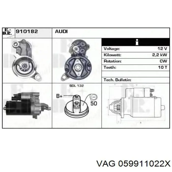 059911022X VAG motor de arranque