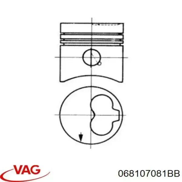  Pistón completo para 1 cilindro, cota de reparación + 0,50 mm para Volkswagen Transporter 3 