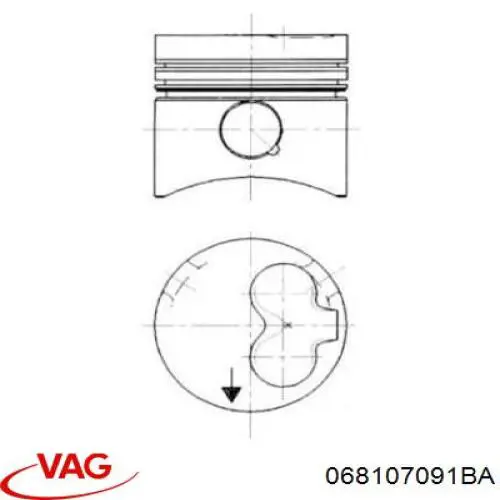  Pistón completo para 1 cilindro, STD para Volkswagen LT 