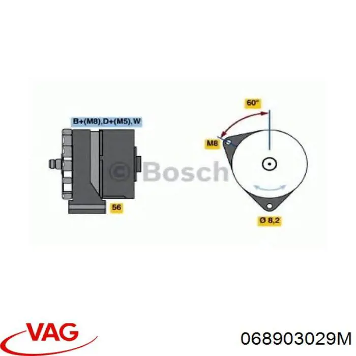 068903029M VAG alternador