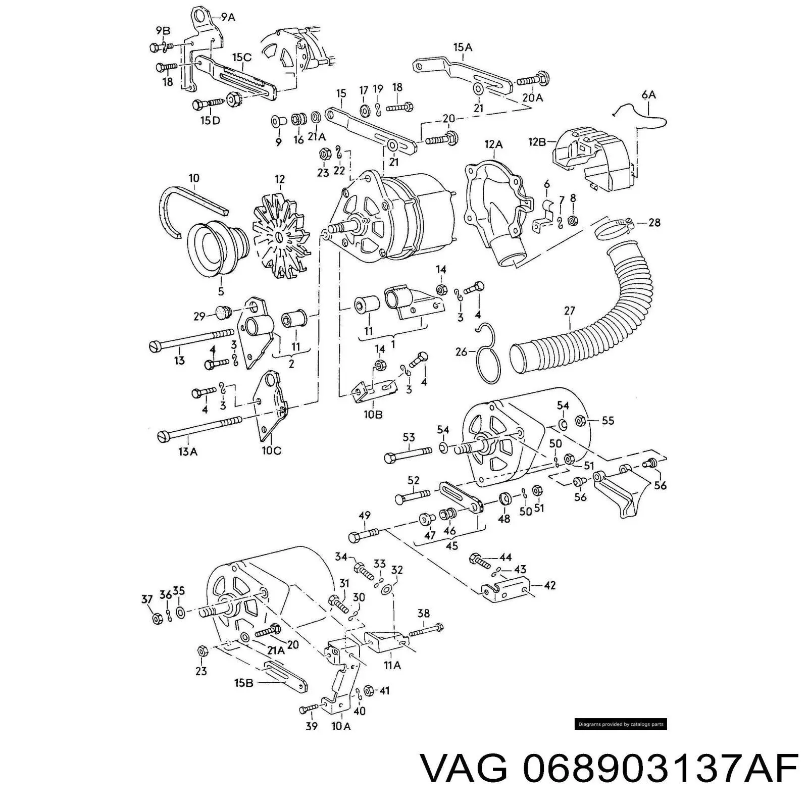 068903137AF VAG correa trapezoidal