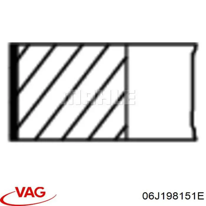6J198151E VAG juego de aros de pistón para 1 cilindro, std