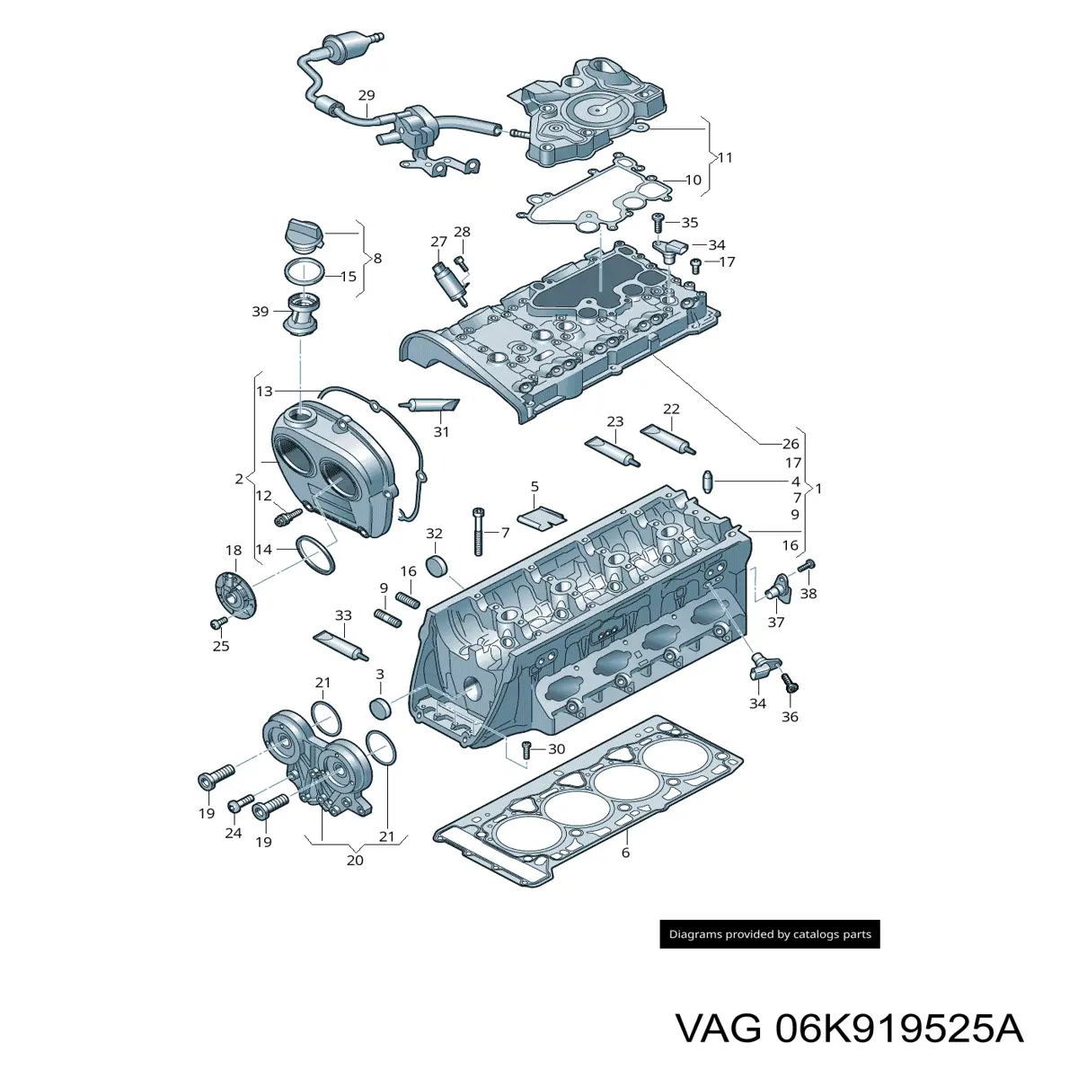 06K919525A VAG sensor de temperatura del refrigerante