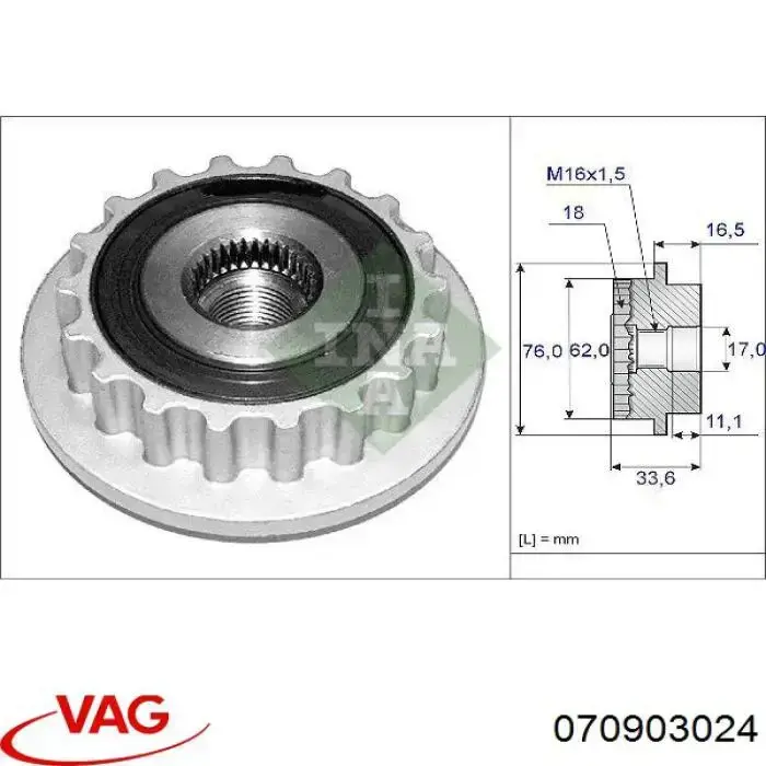 070903024 VAG alternador