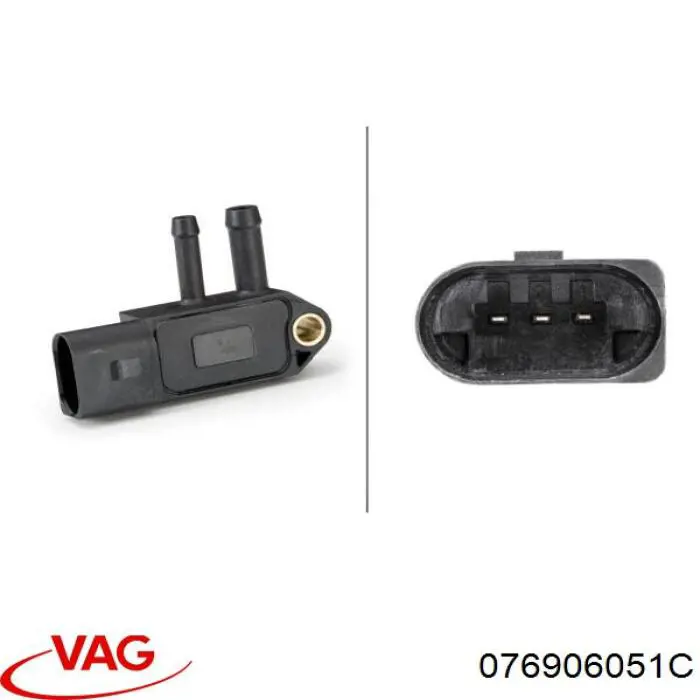 076906051C VAG sensor de presion de escape