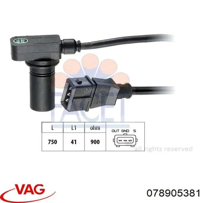 078905381 VAG sensor de posición del cigüeñal