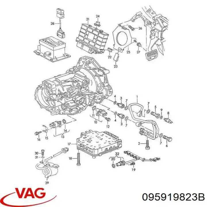  Interruptor de caja de cambios automática para Seat Cordoba 6K2, C2