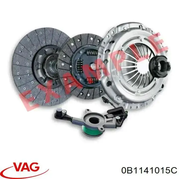 0B1141015BX VAG kit de embrague (3 partes)