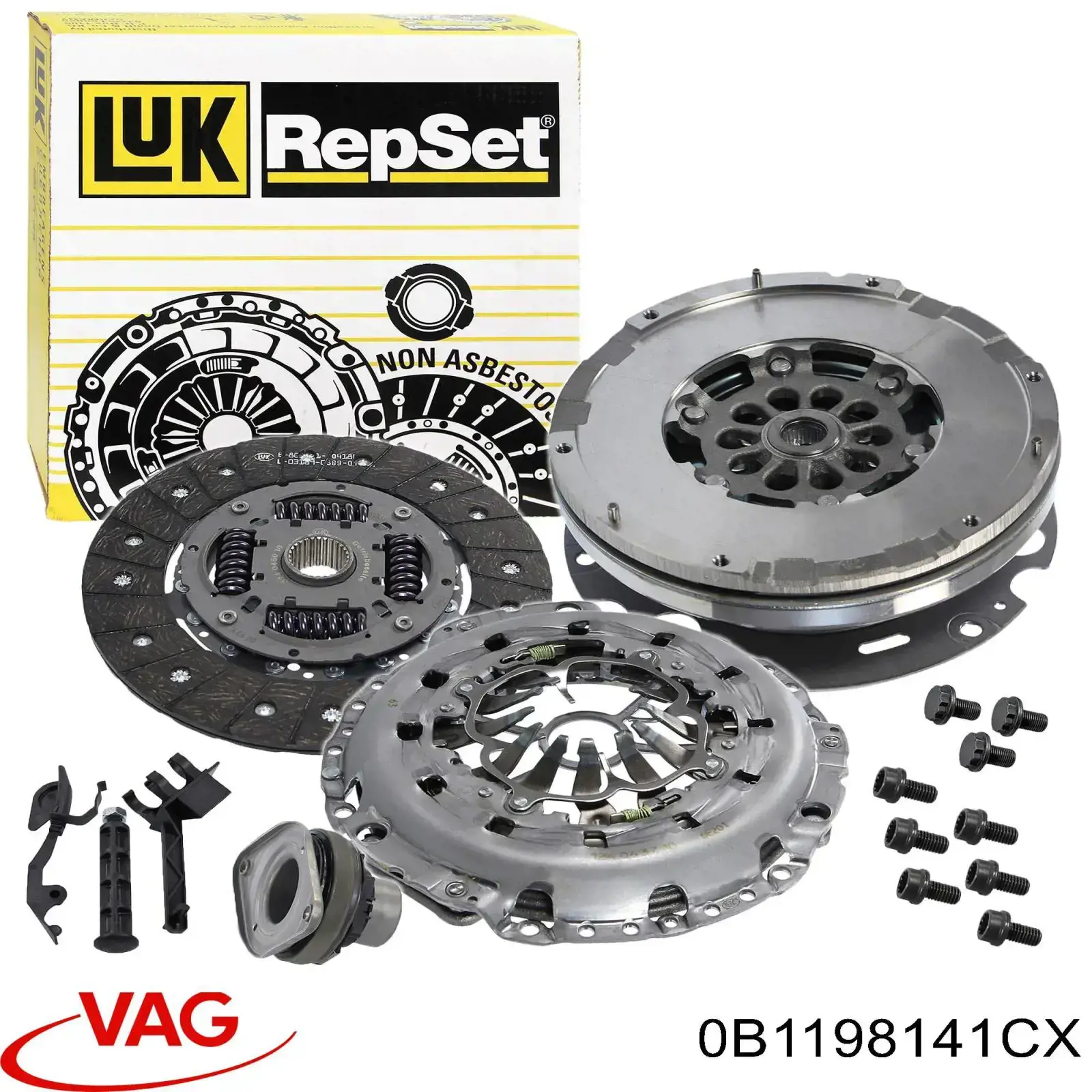 0B1198141CX VAG kit de embrague (3 partes)