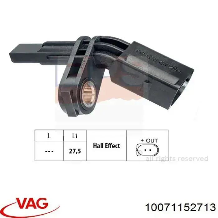 10071152713 VAG sensor abs delantero izquierdo