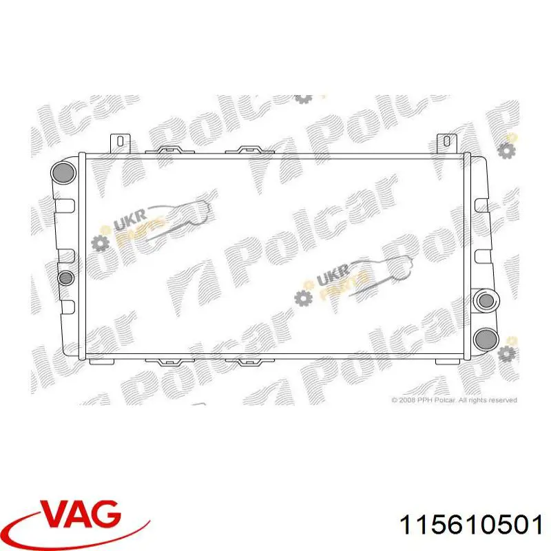 115610501 VAG radiador refrigeración del motor