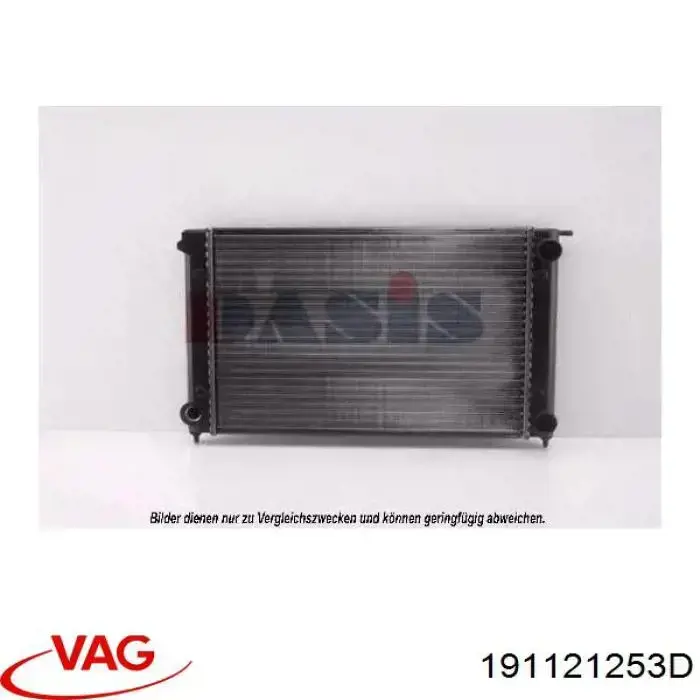 191121253D VAG radiador refrigeración del motor