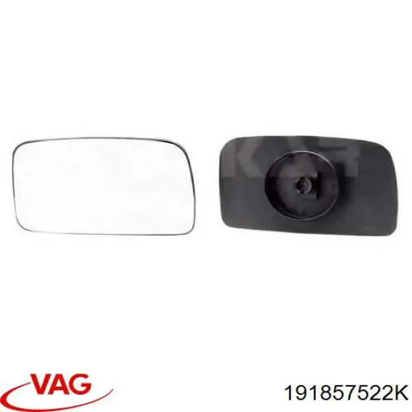 191857522K VAG cristal de espejo retrovisor exterior derecho