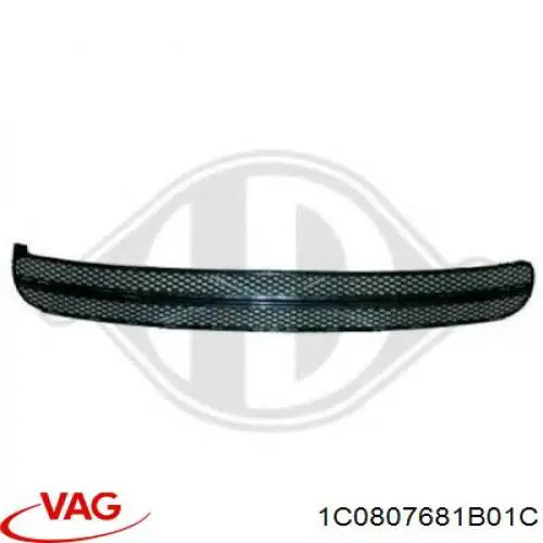  Rejilla de ventilación, parachoques trasero, central para Volkswagen Beetle 9C