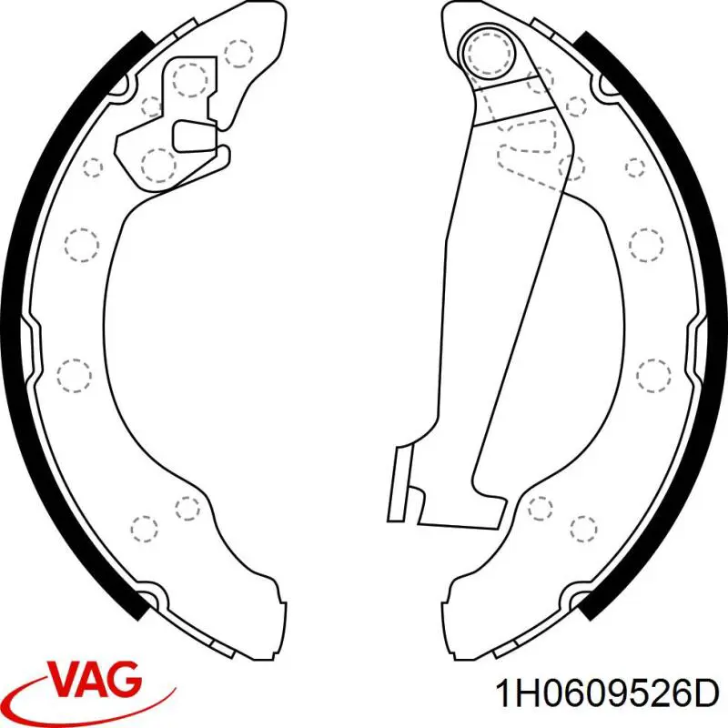 1H0609526D VAG zapatas de frenos de tambor traseras