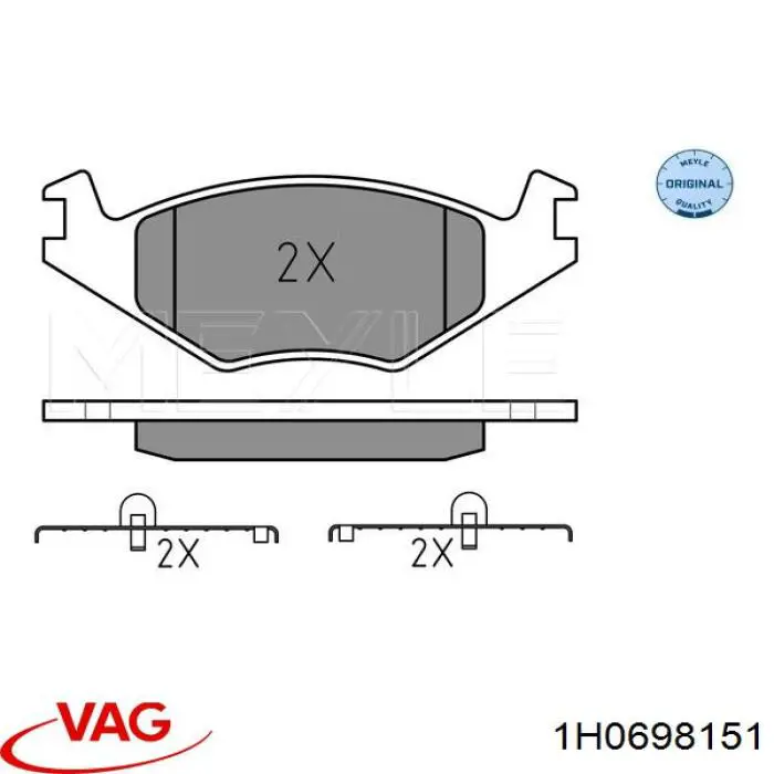 1H0698151 VAG pastillas de freno delanteras