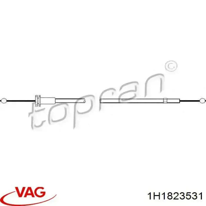 1H1823531 VAG cable de apertura de capó del motor