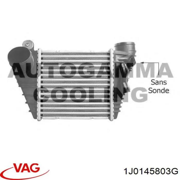 1J0145803G VAG radiador de aire de admisión