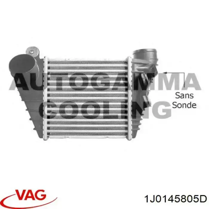 1J0145805D VAG radiador de aire de admisión