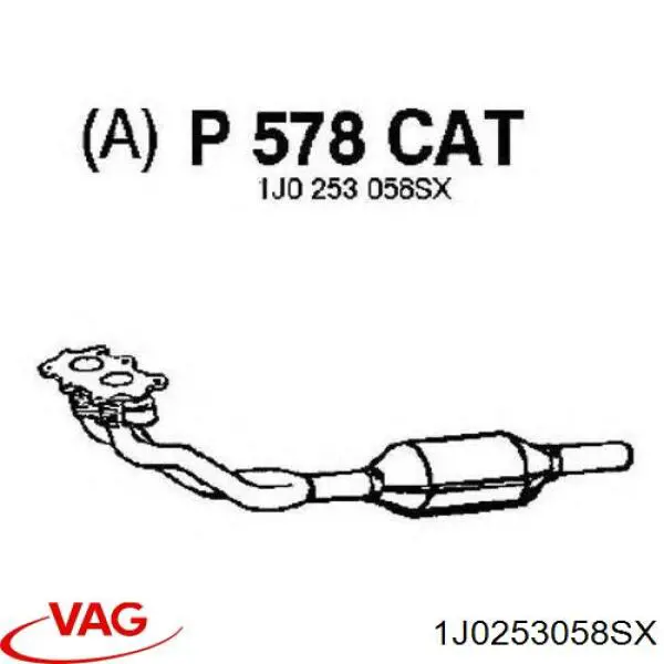 1J0253058SX VAG catalizador