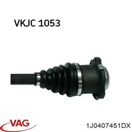 1J0407451DX VAG árbol de transmisión delantero izquierdo