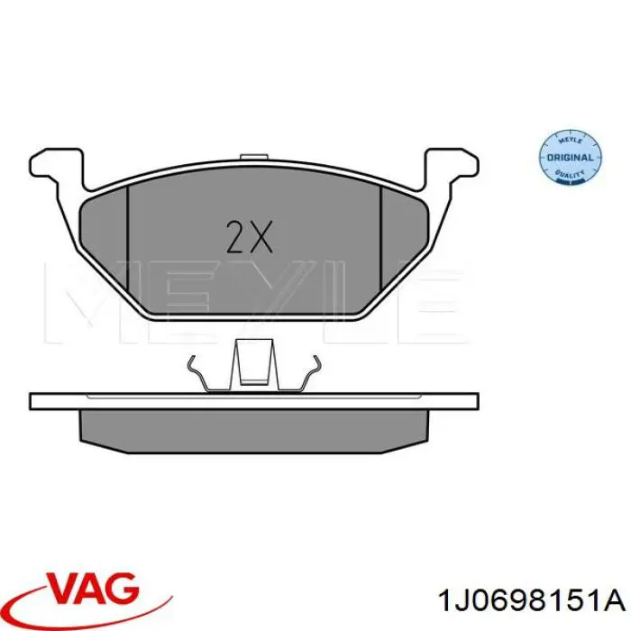 1J0698151A VAG pastillas de freno delanteras