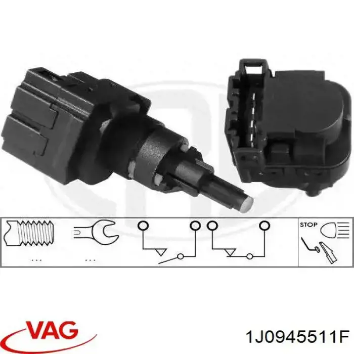 1J0945511F VAG interruptor luz de freno