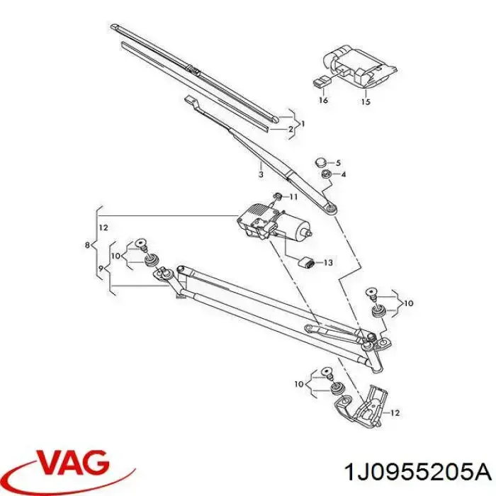  Tapa, brazo del limpiaparabrisas delantero para Seat Ibiza 6J1