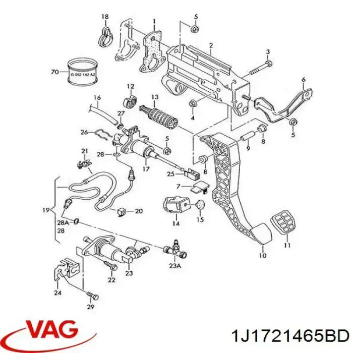  Tubo flexible de embrague para Volkswagen Beetle 9C