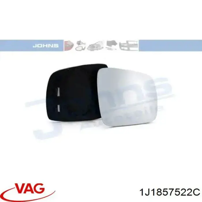 1J1857522C VAG cristal de espejo retrovisor exterior derecho