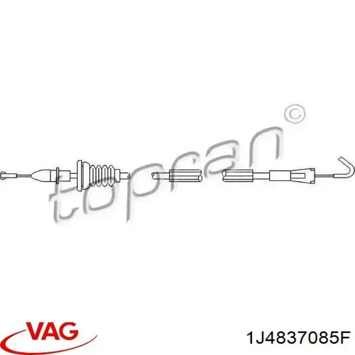  Cable de accionamiento, desbloqueo de puerta delantera para Volkswagen Golf 4 