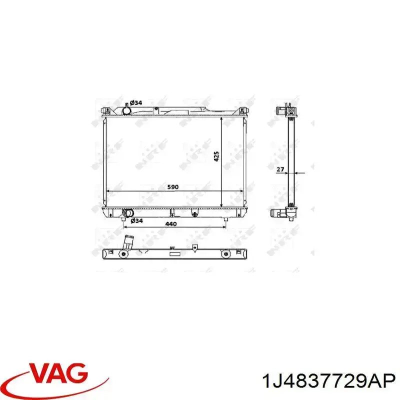 1J4837729BF VAG mecanismo de elevalunas, puerta delantera izquierda