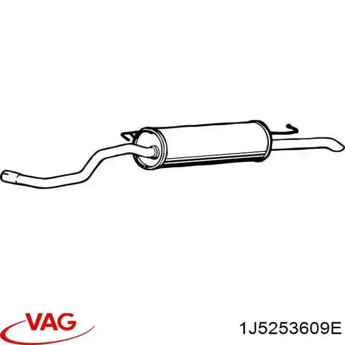 1J5253609E VAG silenciador posterior