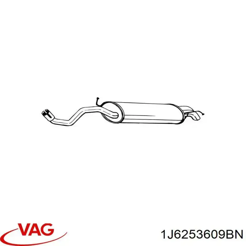 1J6253609BN VAG silenciador posterior