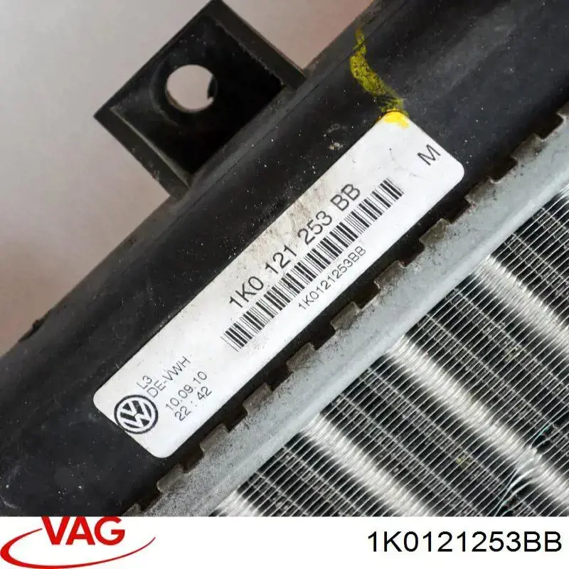 1K0121253BB VAG radiador, refrigeración del motor adicional